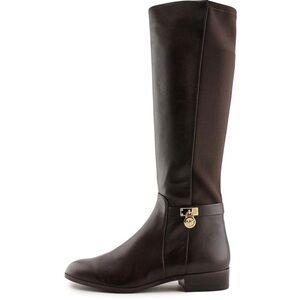 Michael Kors Hamilton tall brown leather boots size 5